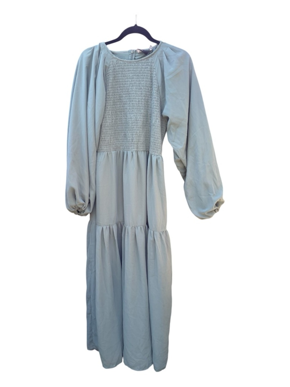 ASOS Sage Green Smocked Bodice Tiered Maxi Dress - Picture 2 of 6